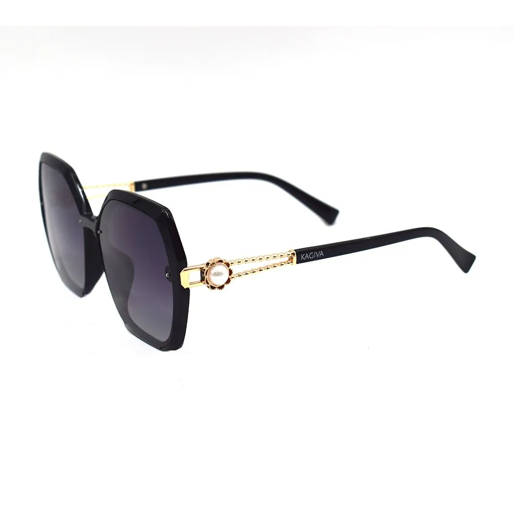 Kagiva's TAC Polorized Women Sunglasses - Black/Gold
