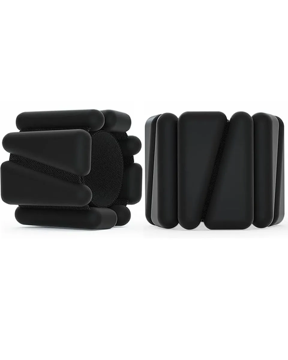 Nillkin Wrist Weights Bracelet Set - Adjustable Wrist & Ankle Weights (1LB Each) - Black