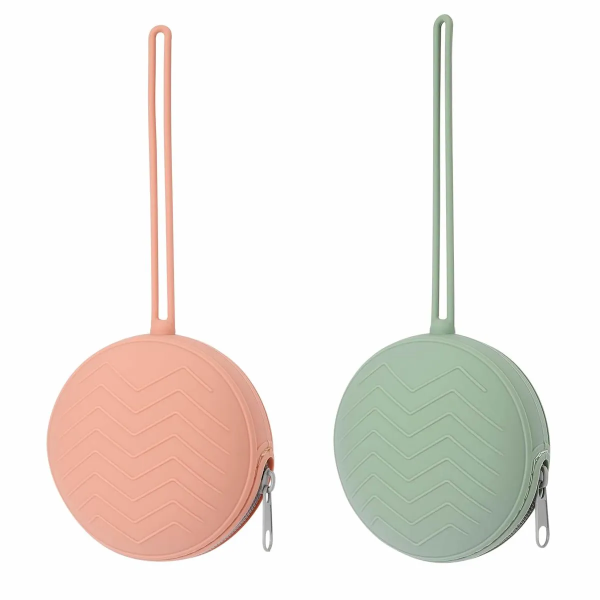 2 Pcs Silicone Pacifier Holder Case, BPA-Free Silicone Pacifier Pouches