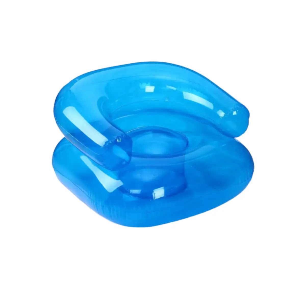 77x78x40cm Portable Blow Up Beach Camping Inflatable Sofa - Blue
