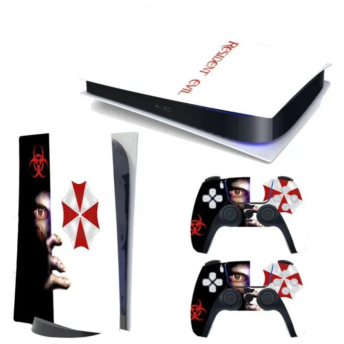 PS5 Sticker Decal Cover for PS5 Console and Controllers (Resident Evil)