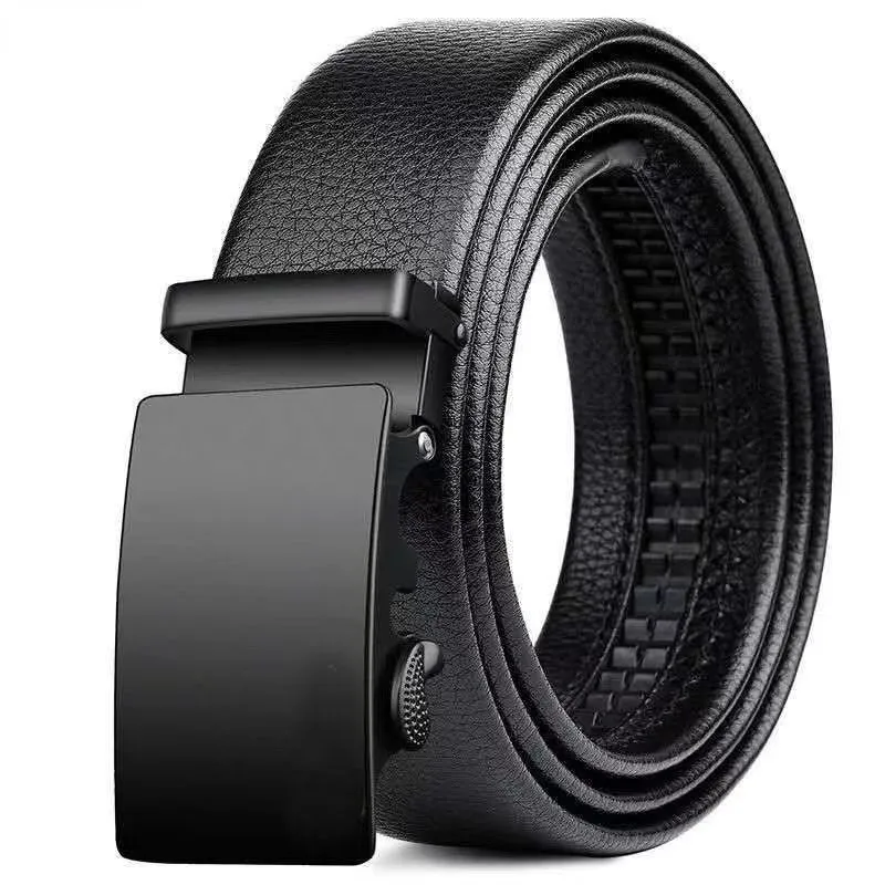 Men's belt automatic buckle imitation leather belt fashion pants belt