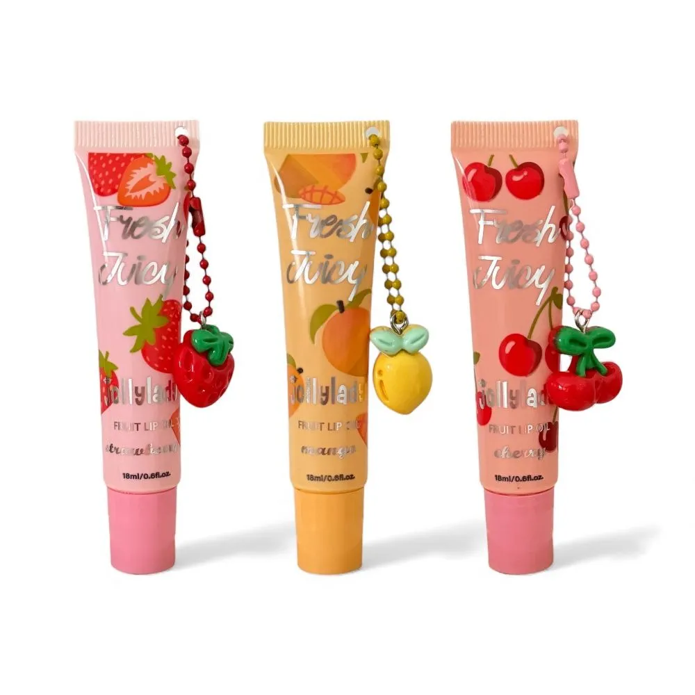 Set of 3 - Jolly Lady Fresh Juicy Fruity Lip Oil Gloss