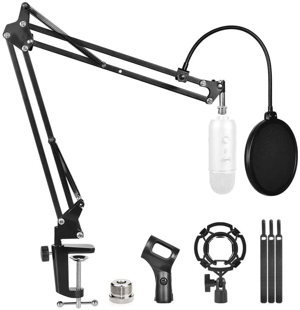 Professional Desktop Microphone Stand Kit For Broadcasting & Recording