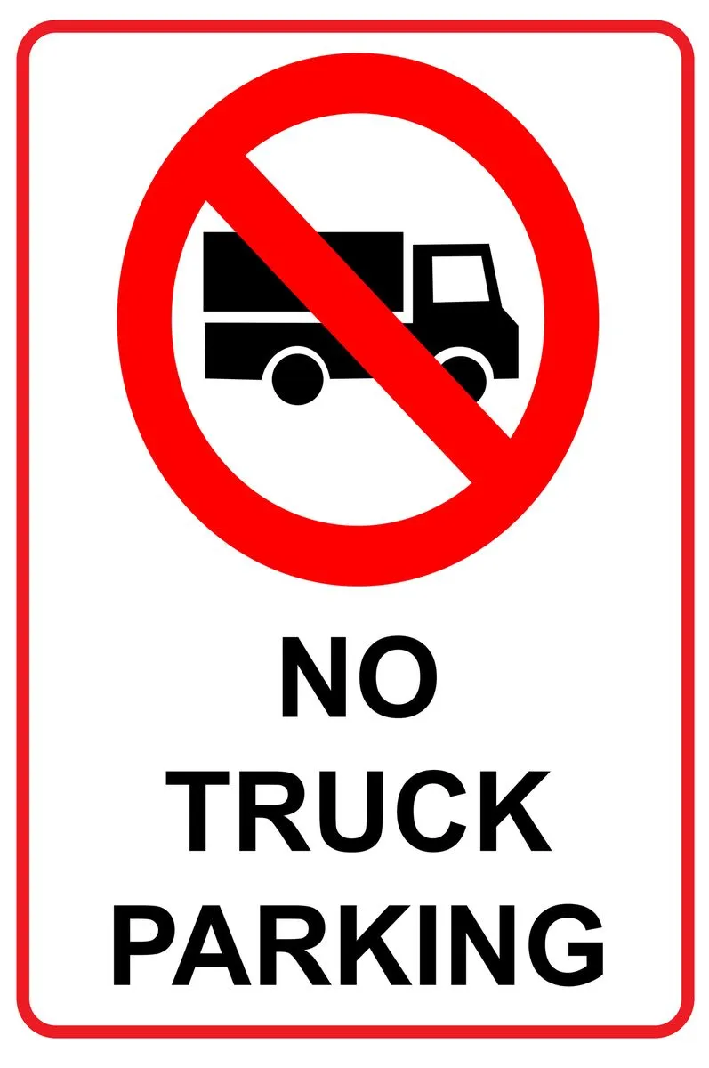 No Truck Parking 40x60cm Sign - 2 Pack.