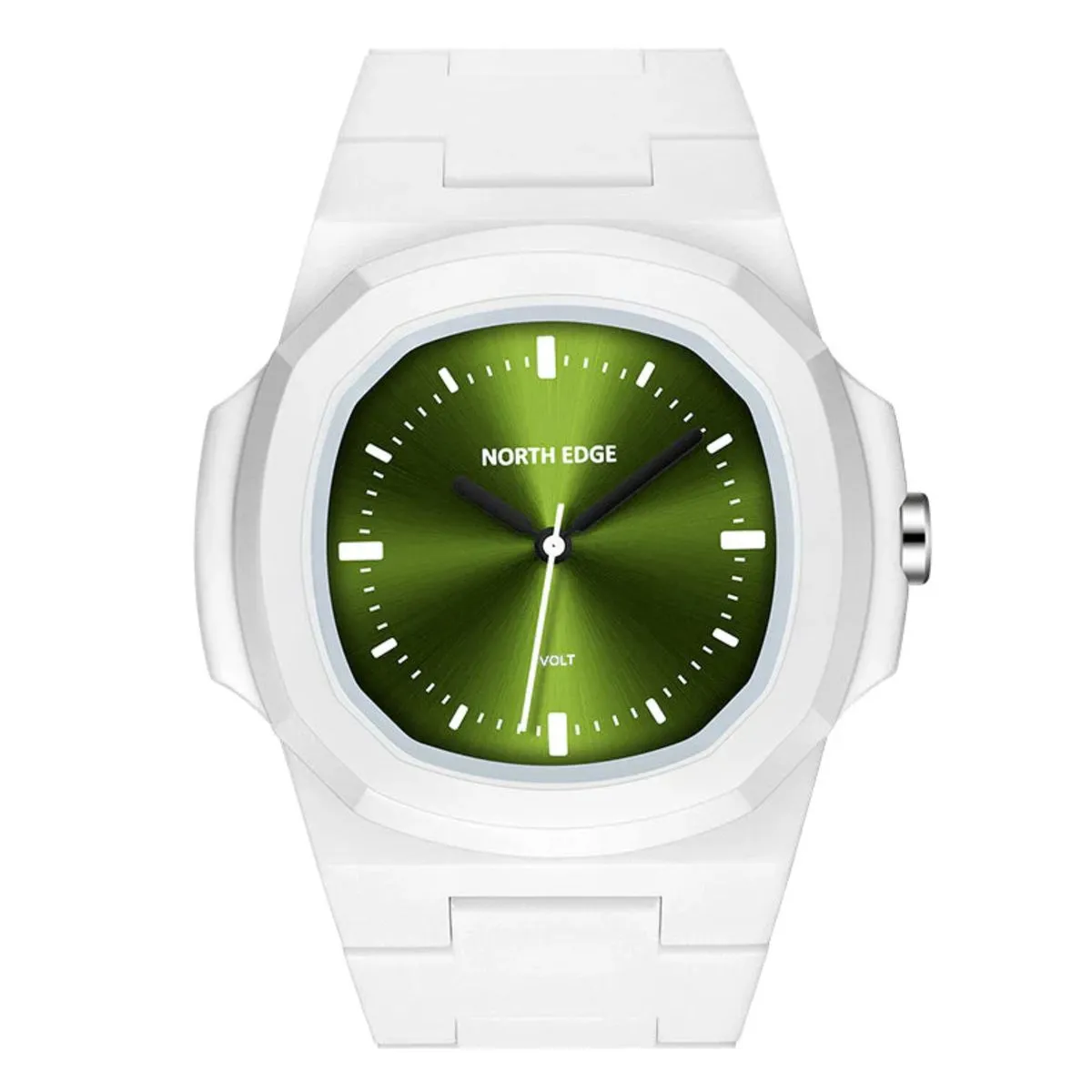 North Edge VOLT Men's Quartz Geometric Stainless Steel Strap Watch