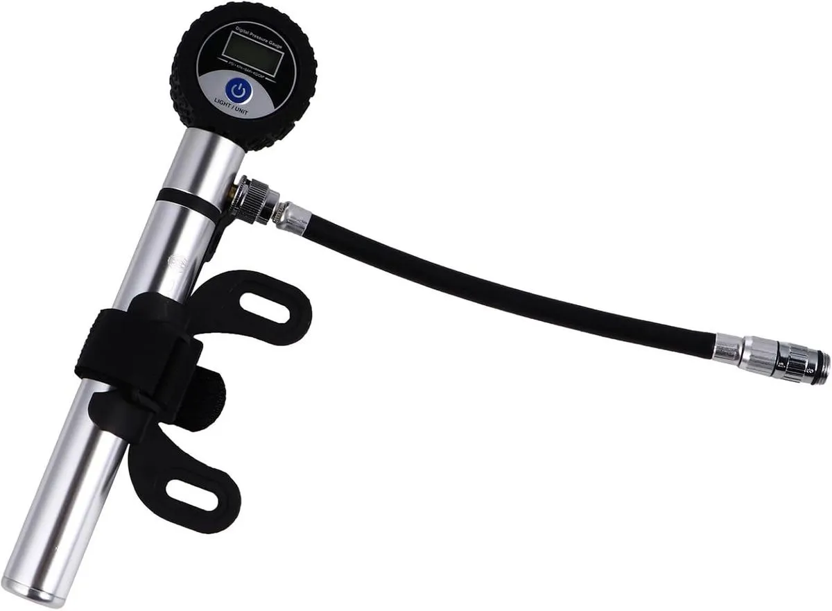 Mini Bike Tire Inflator Handheld Air Pump with Digital Pressure Gauge