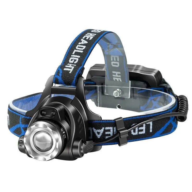 USB Rechargeable Zoomable LED Headlamp, Waterproof High Lumen Headlight