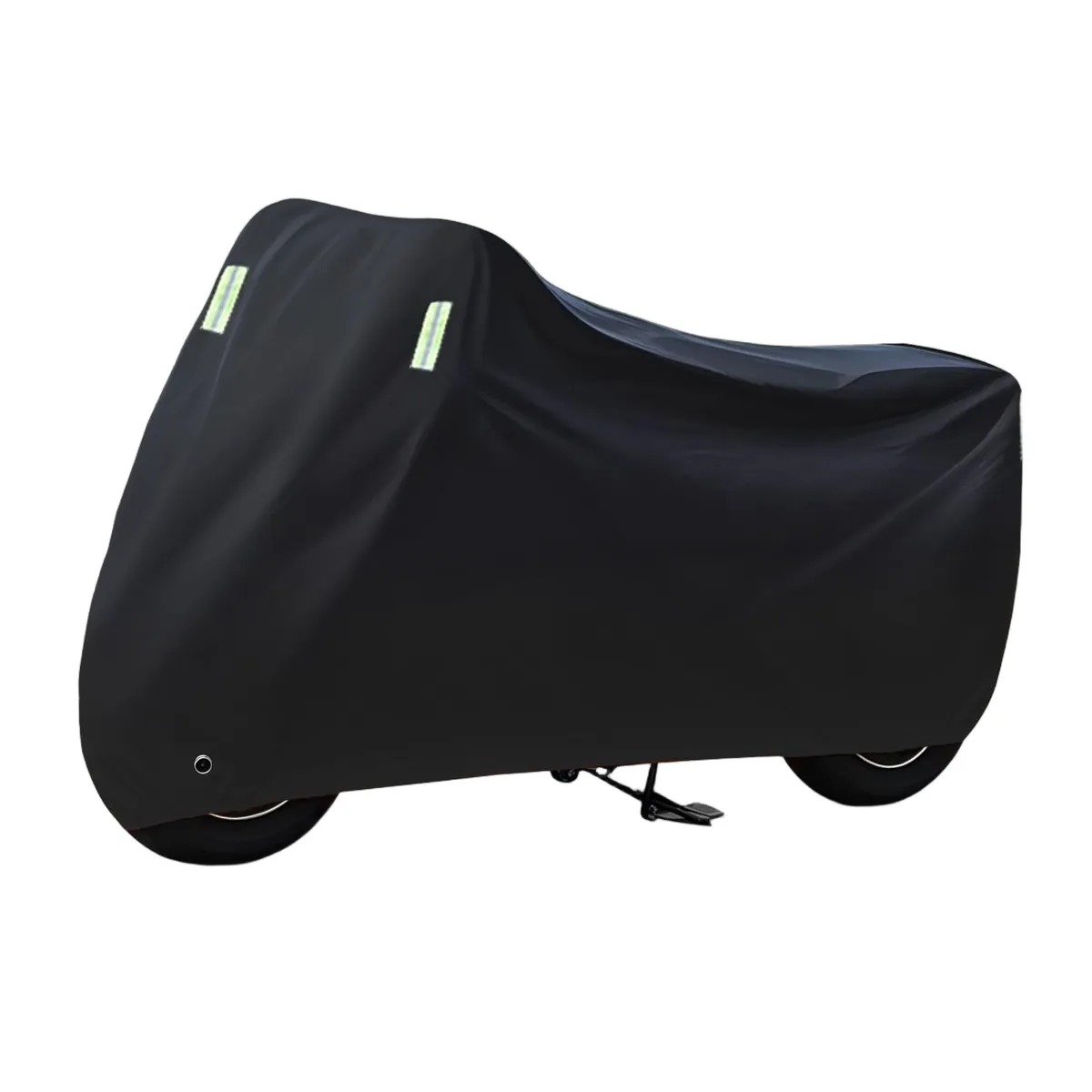 Black Motorcycle Cover, 210D, Waterproof And Sun-Protective.