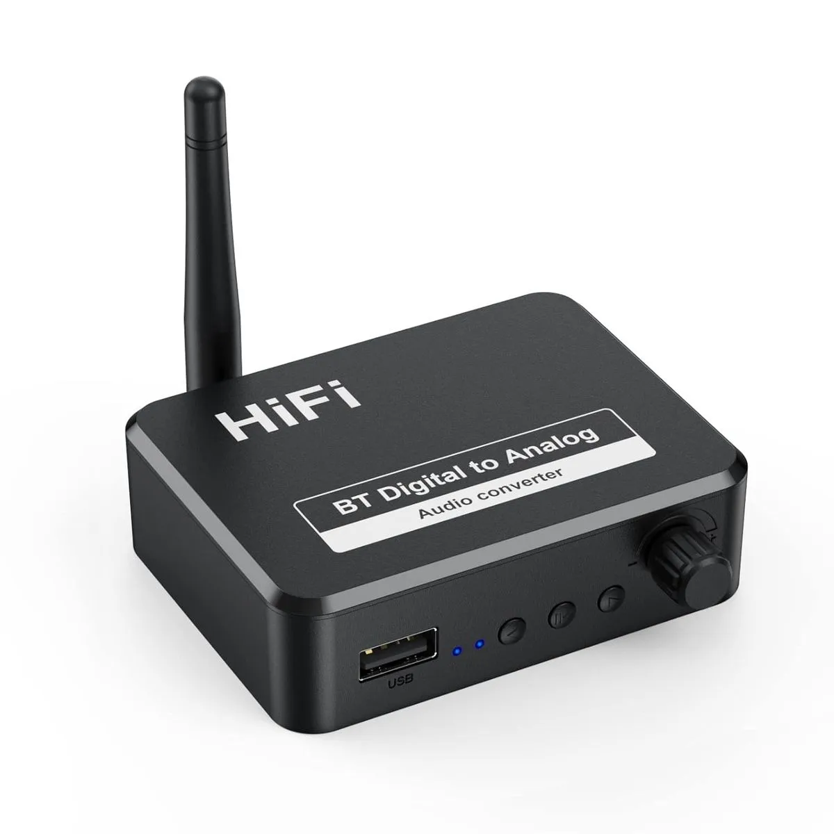 Digital to Analog Audio Converter, 3.5mm Bluetooth Aux Adapter, HiFi