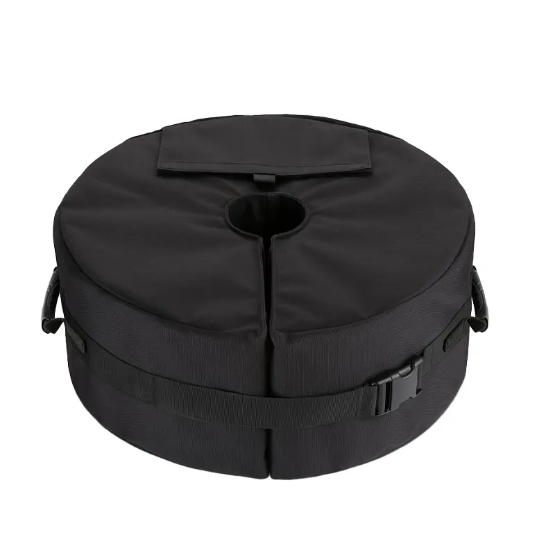 Heavy-Duty Windproof Outdoor Umbrella Base Weight Sand Bag - Black