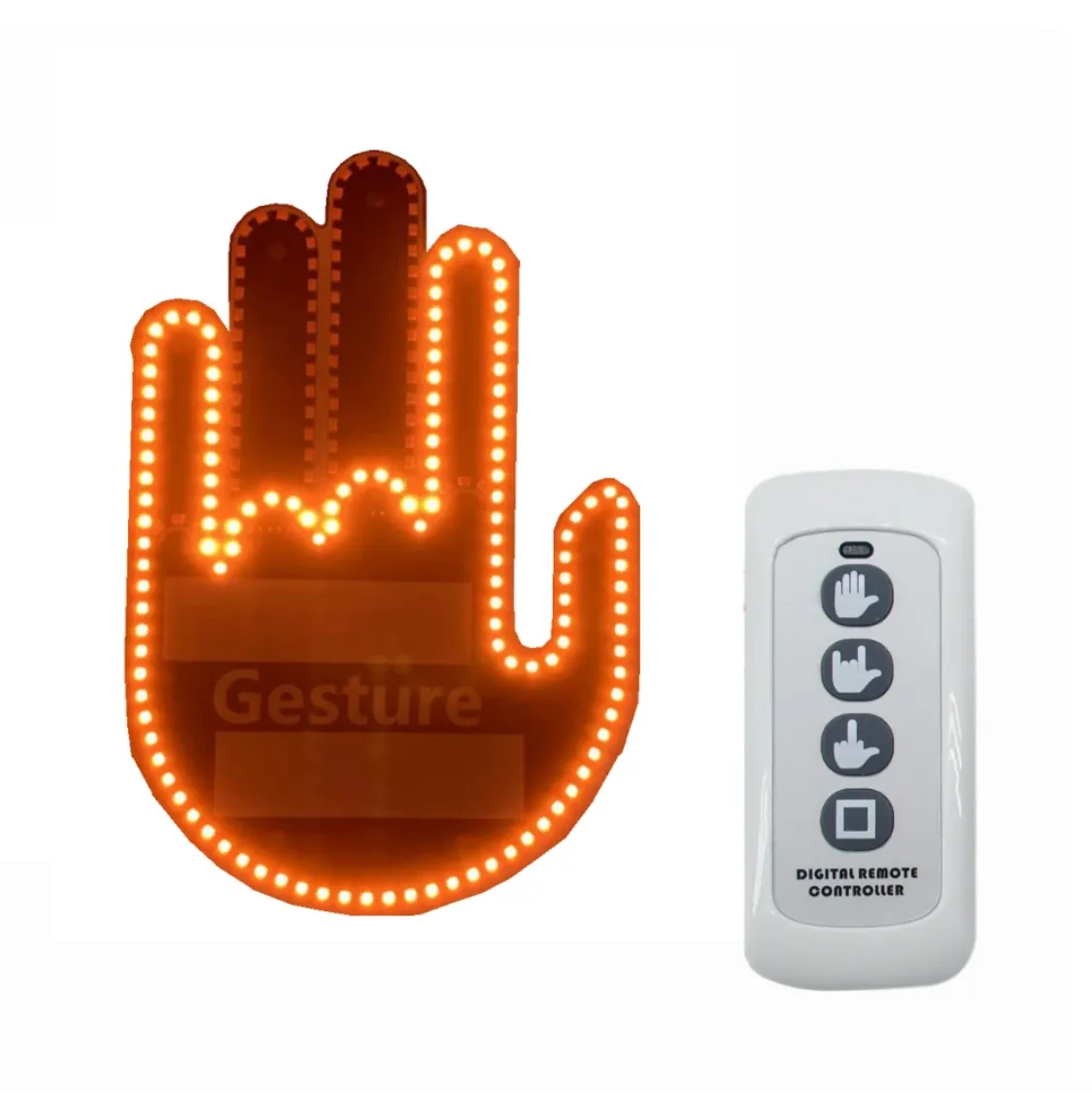 LED Finger Gesture Car Light with Remote Control