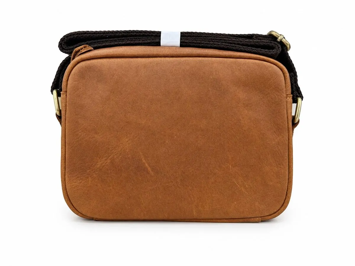 Men's Leather Side Bag, Crossbody-X-763#-Yellow
