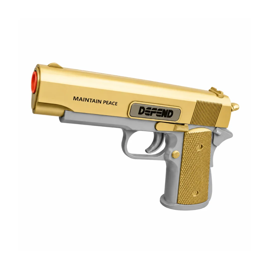 Soft Bullet Toy Gun Pistol with Foam Darts & Target - Toys for Boys - Brown