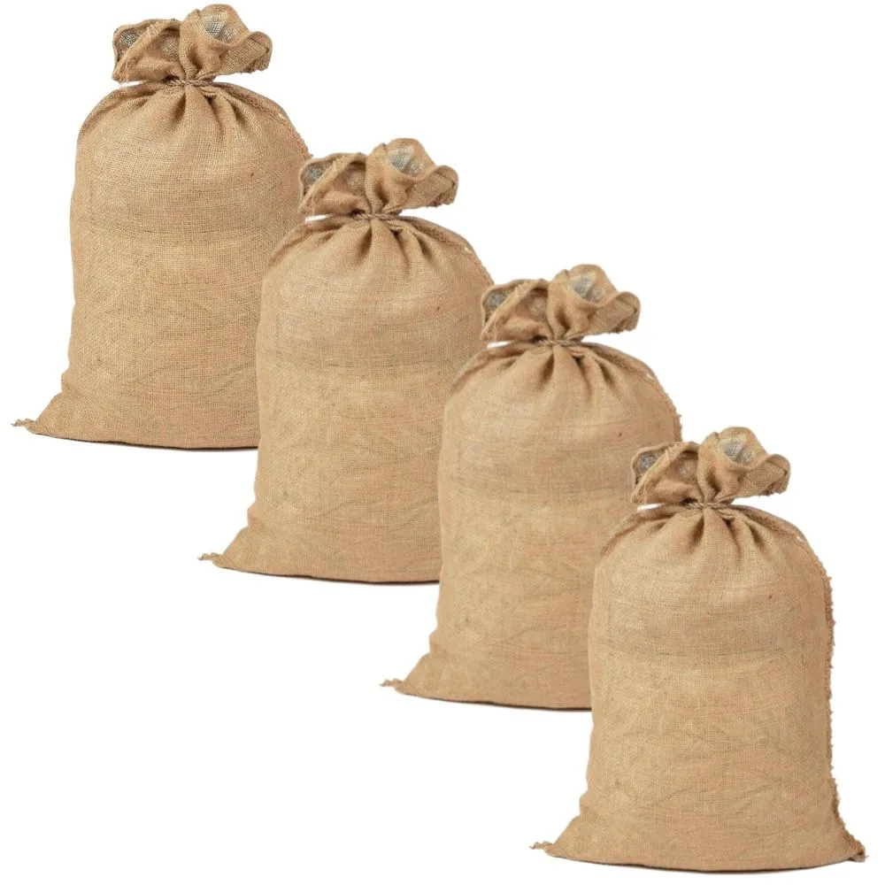 Kitchen Jute Bag, Potato Bag, Storage and Plant Protection (50cm) Set of4