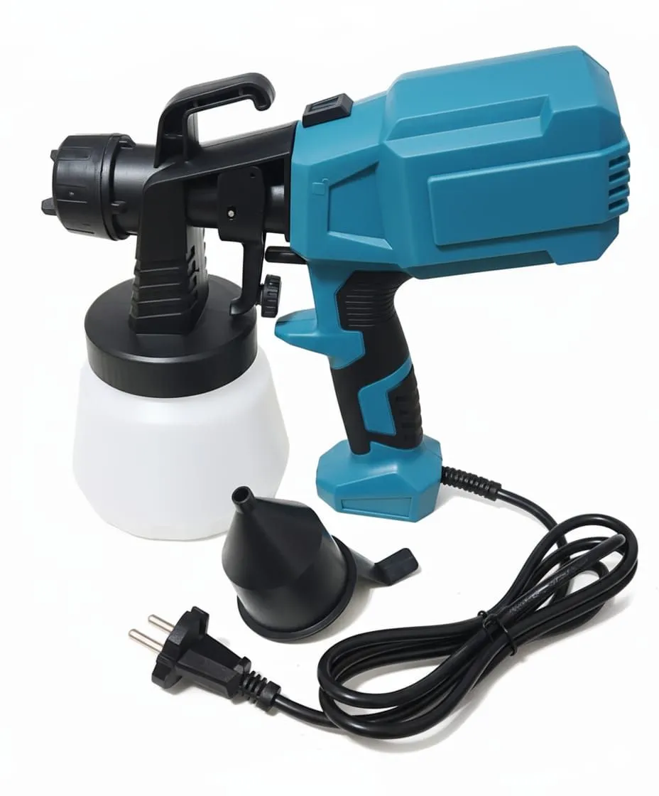 Electric Spray Gun Blue 800ml Paint Sprayer DIY Home 3 Adjustable Patterns