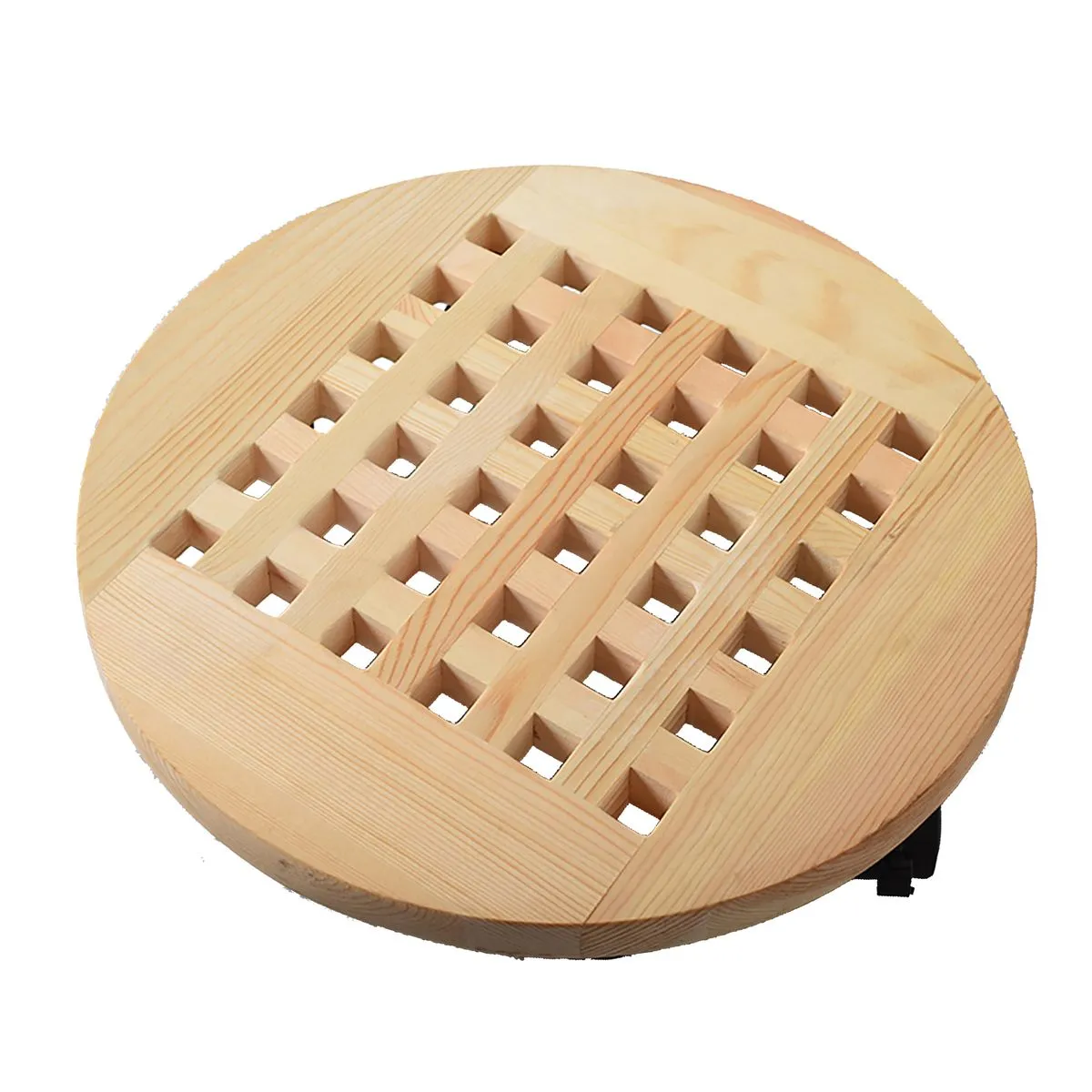Wooden Rolling Plant Stand with 6 Wheels