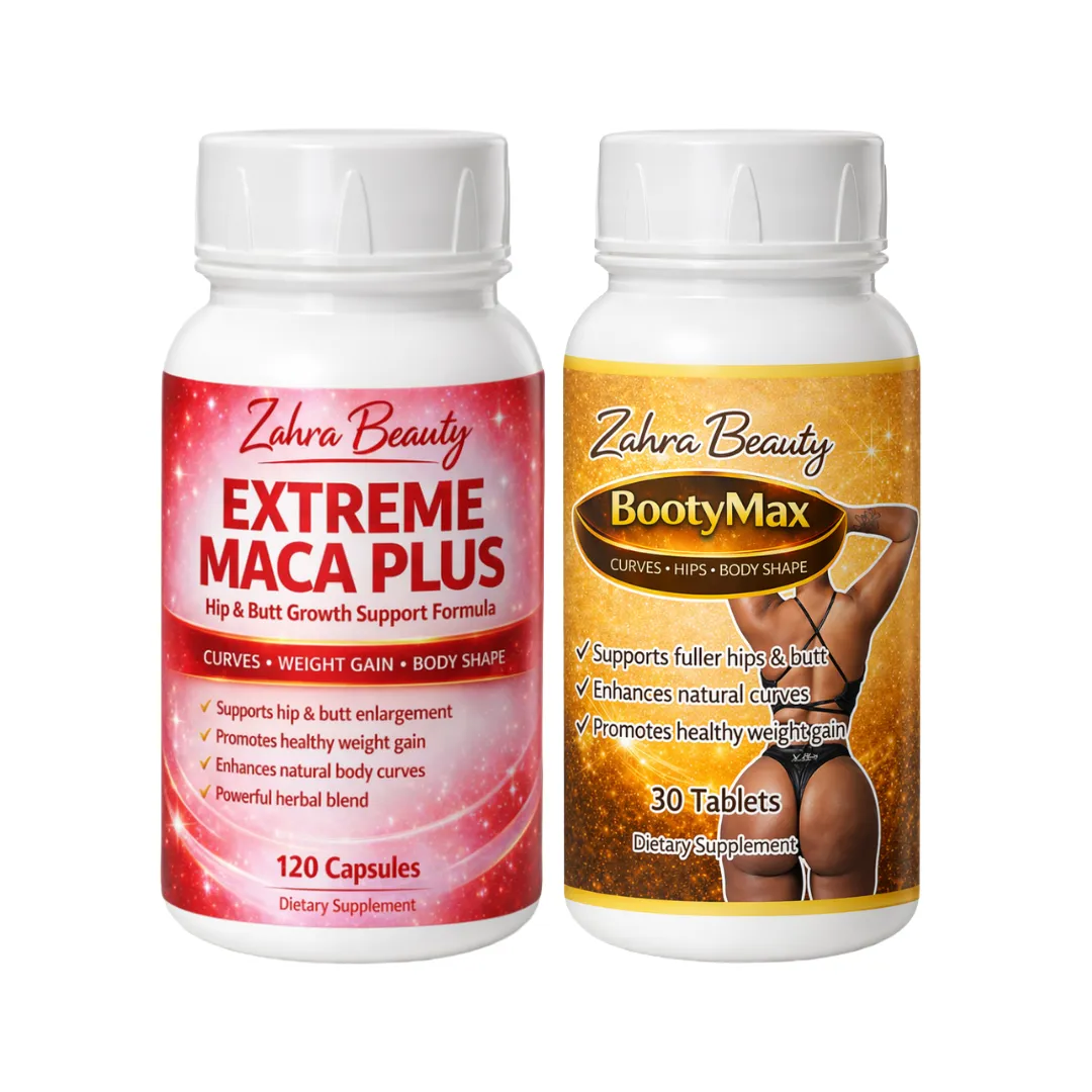 Extreme Maca Plus 120 Capsules & BootyMax Tablets- Butt Enlargement
