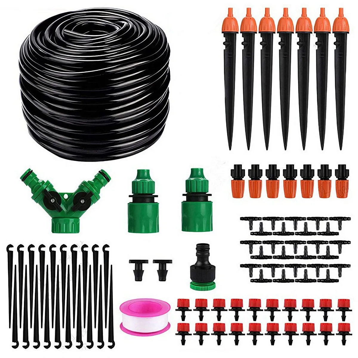 Garden DIY Automatic Drip Irrigation Watering System Kit 30m/Double 15m