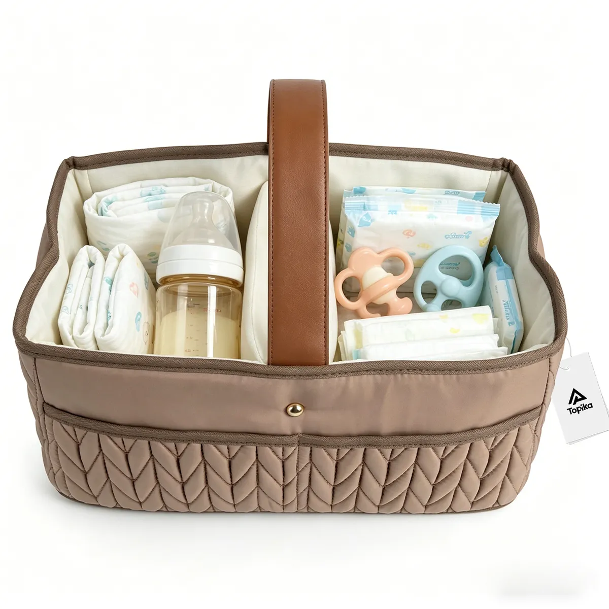 Topika Diaper Caddy, Baby Essentials Storage Caddy, Diaper Bag Organiser
