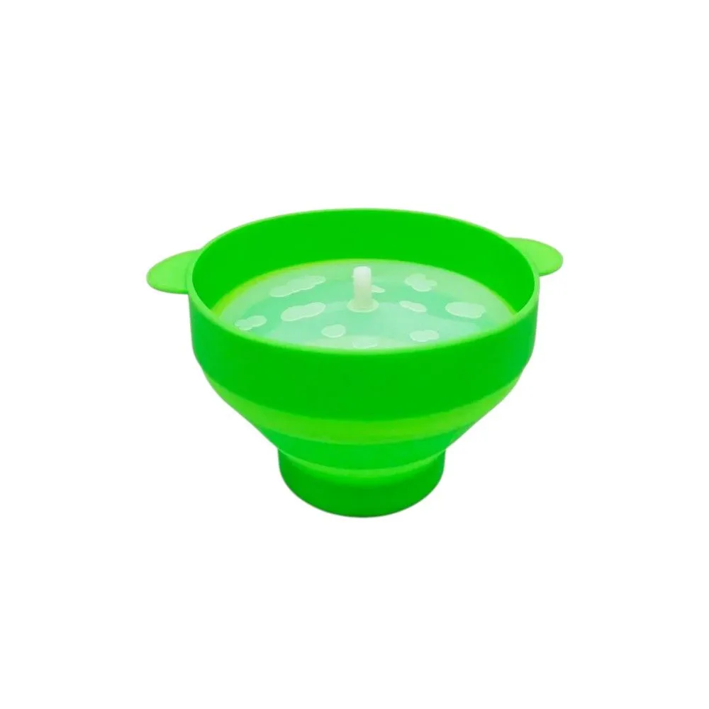Collapsible Silicone Microwave Popcorn Popper - Green
