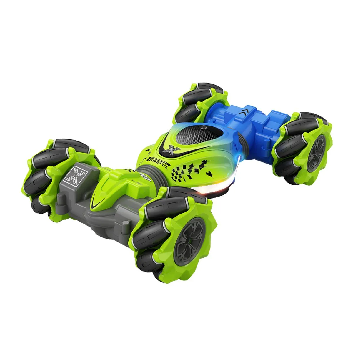 Hand Gesture Remote Control Stunt RC Twist Car - Green