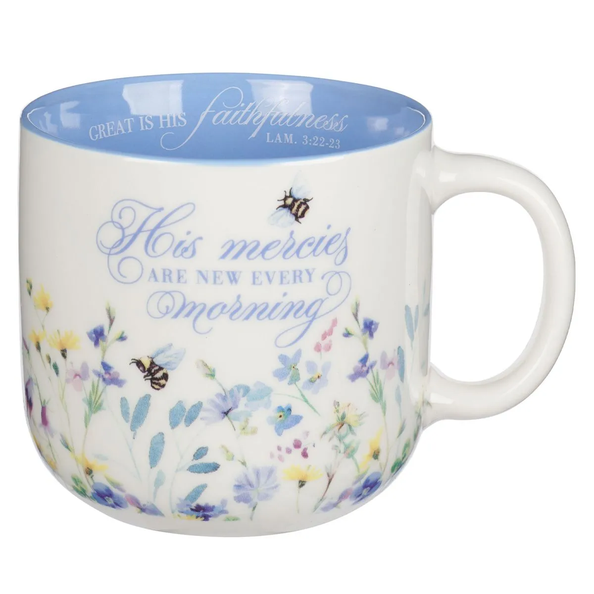 Mug - His Mercies Are New Every Morning, Blue Interior