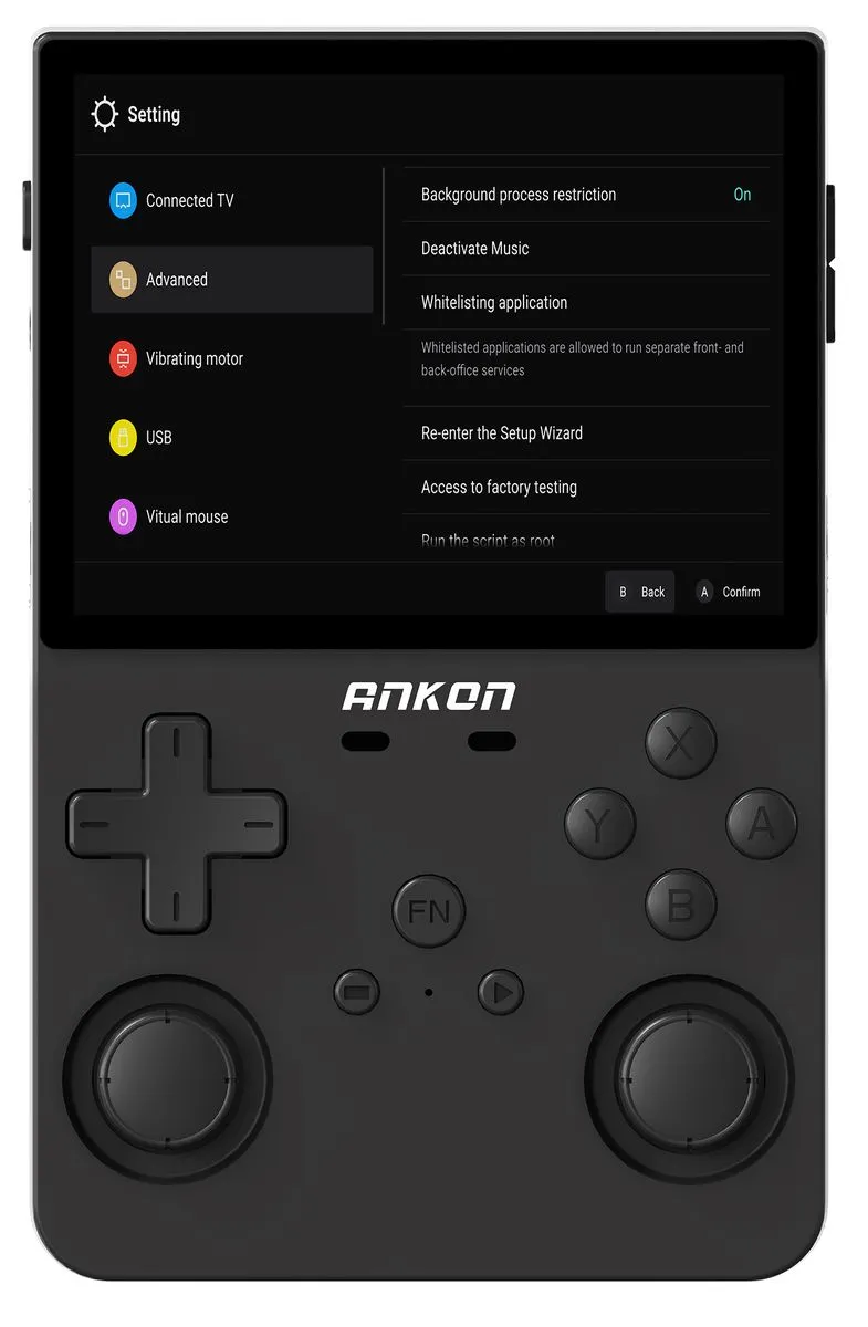 ANKON L35 Handheld Game Console with 10,000+ Classic Games + 64GB TF Card - Black