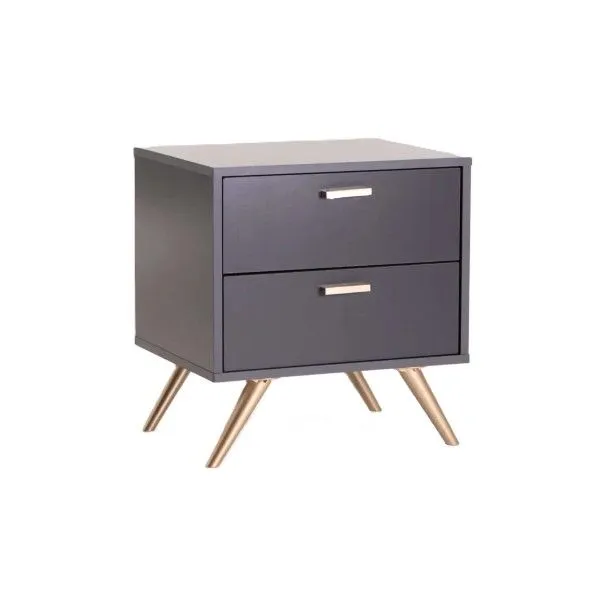 2 Drawer Pedestal Grey And White - Grey
