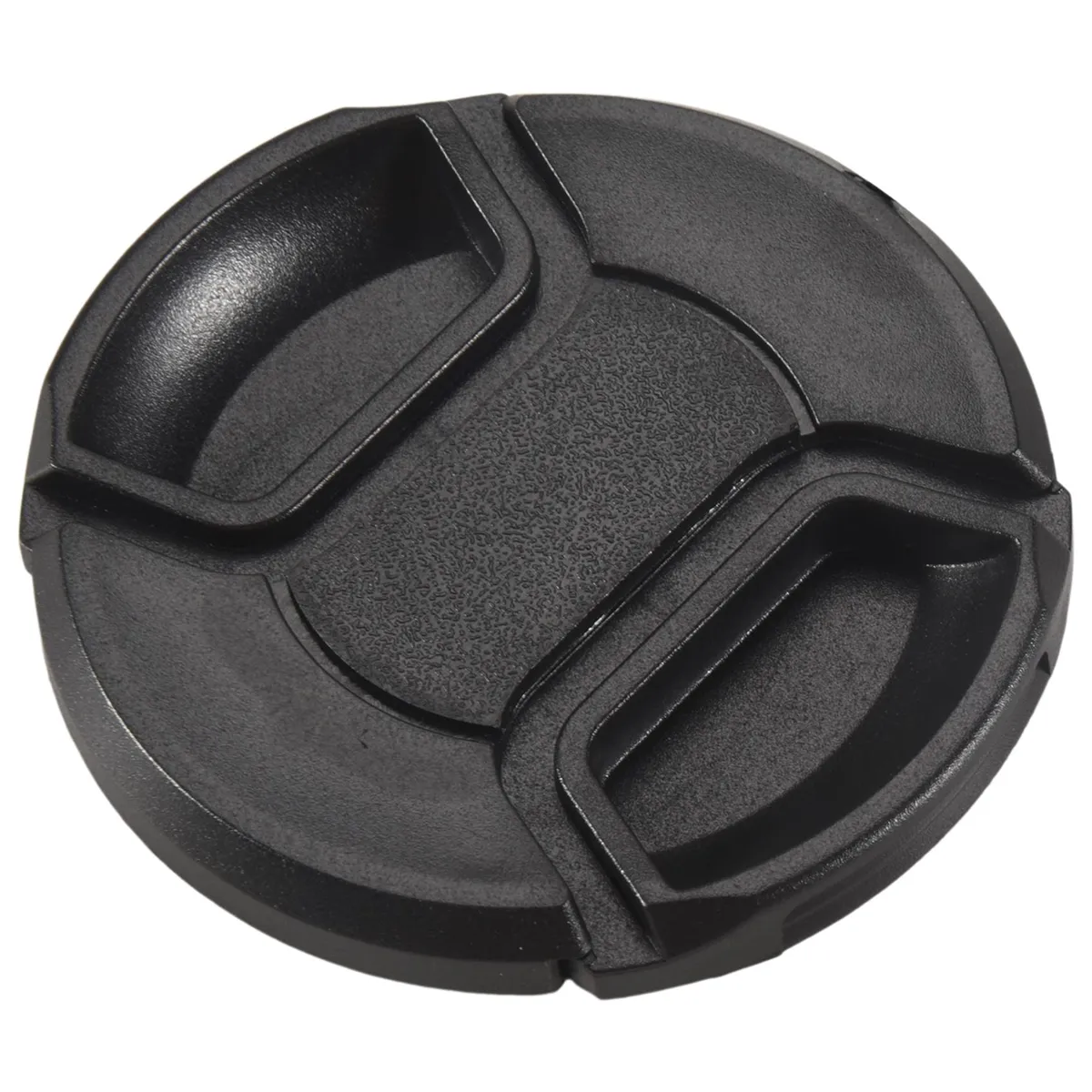 Black 62mm Center Pinch Design Front Lens Cap Cover
