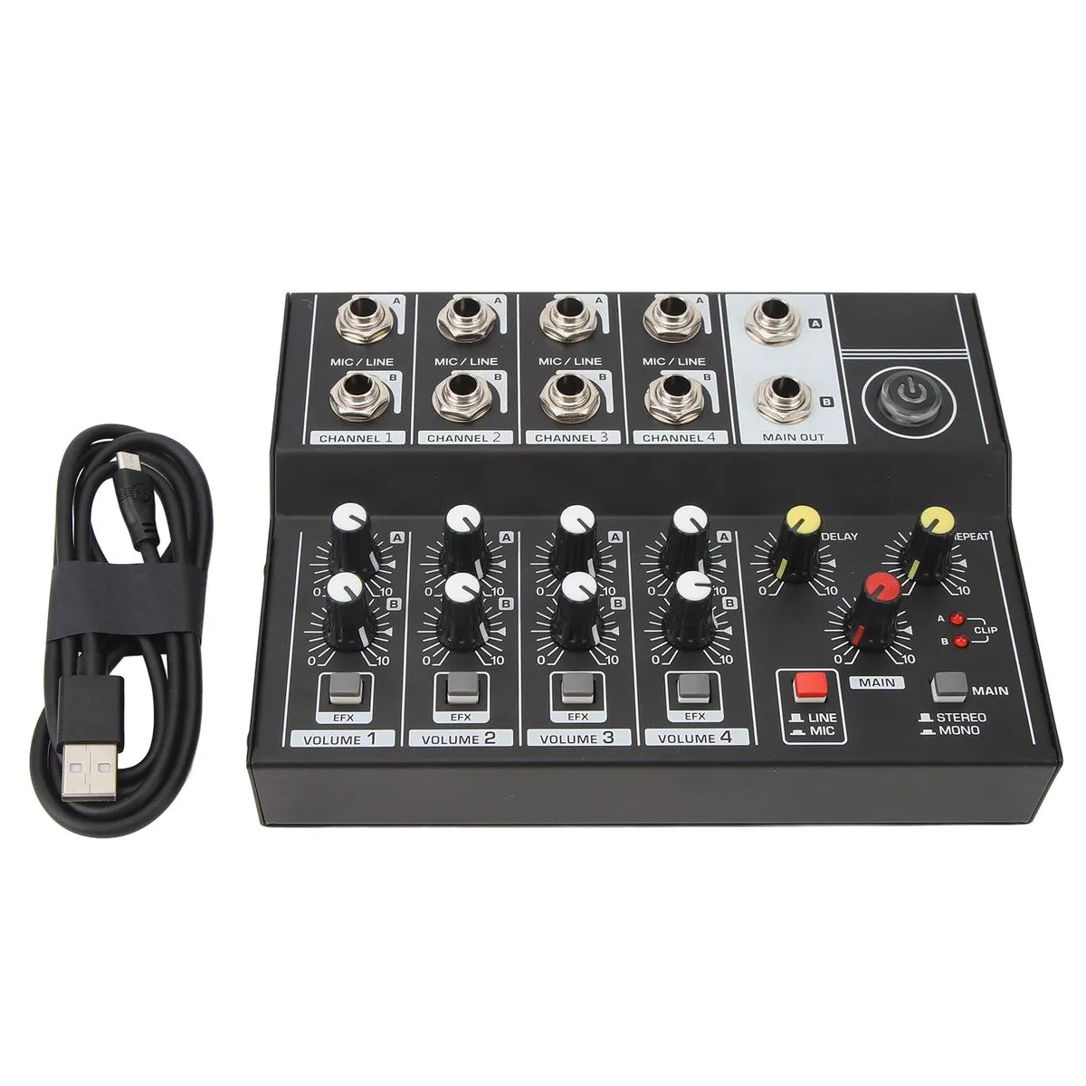 8-Channel Aluminum Audio Mixer