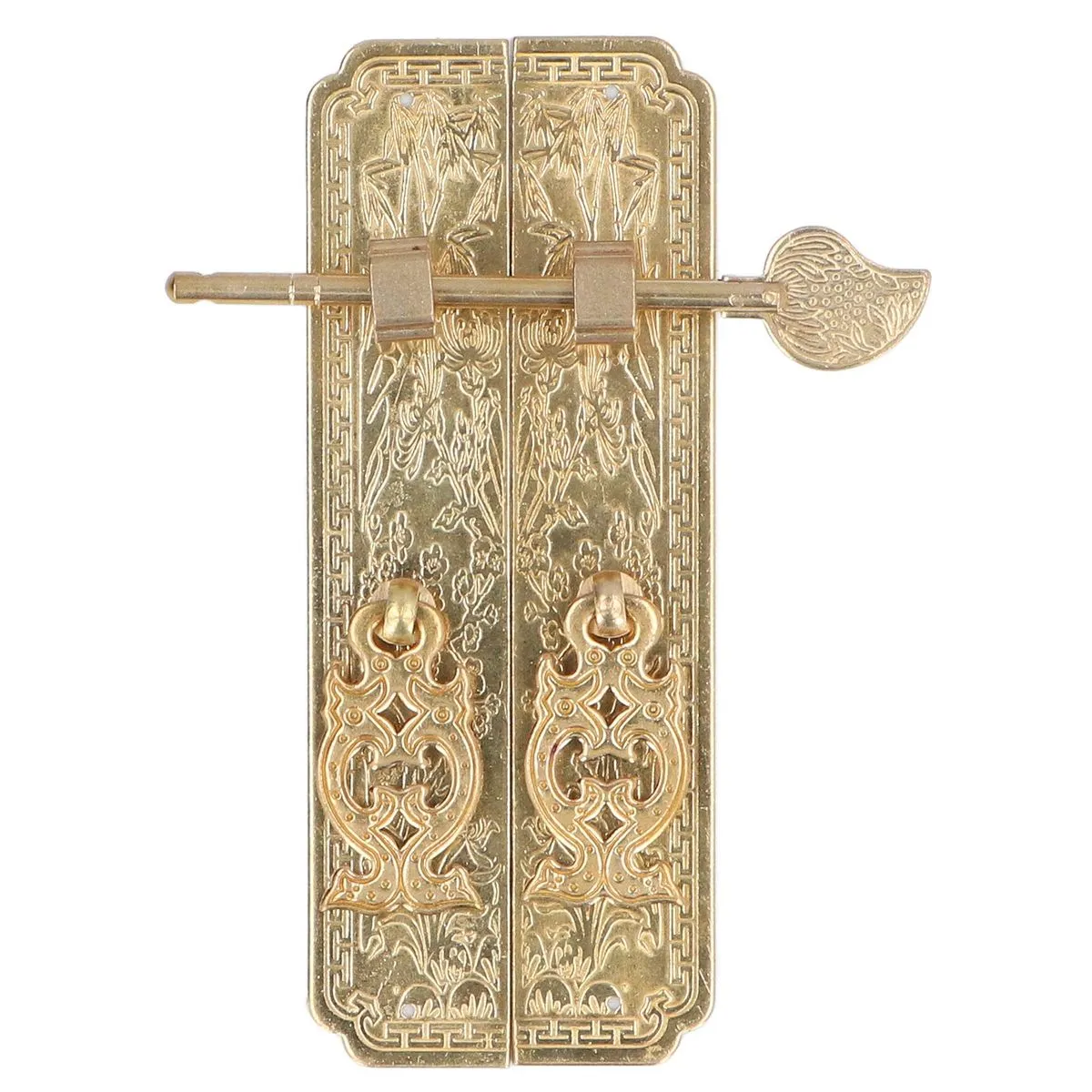 Brass Cabinet Faceplate Retro Botanical for Dressers