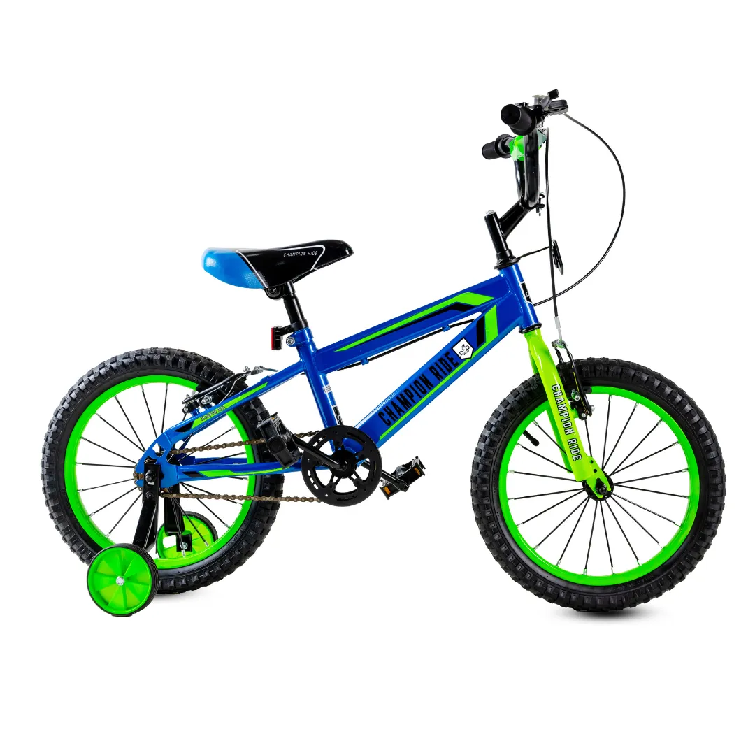 Champion Ride - 16" Kids Bike - Blue & Green