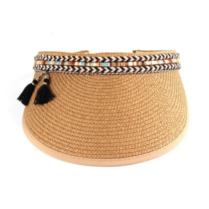 Stylish Straw Visor, Outdoor Sun Hat