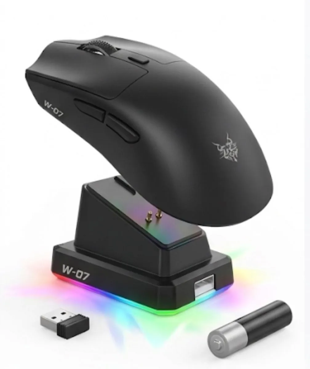 Wireless Gaming Mouse with Charging Dock - Black