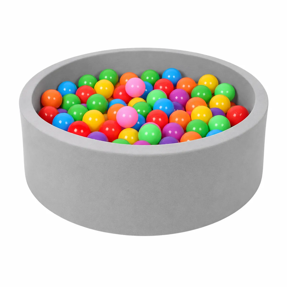 Foam Ball Pit for Kids & Babies - Soft, Safe, and Sensory Fun! - Grey