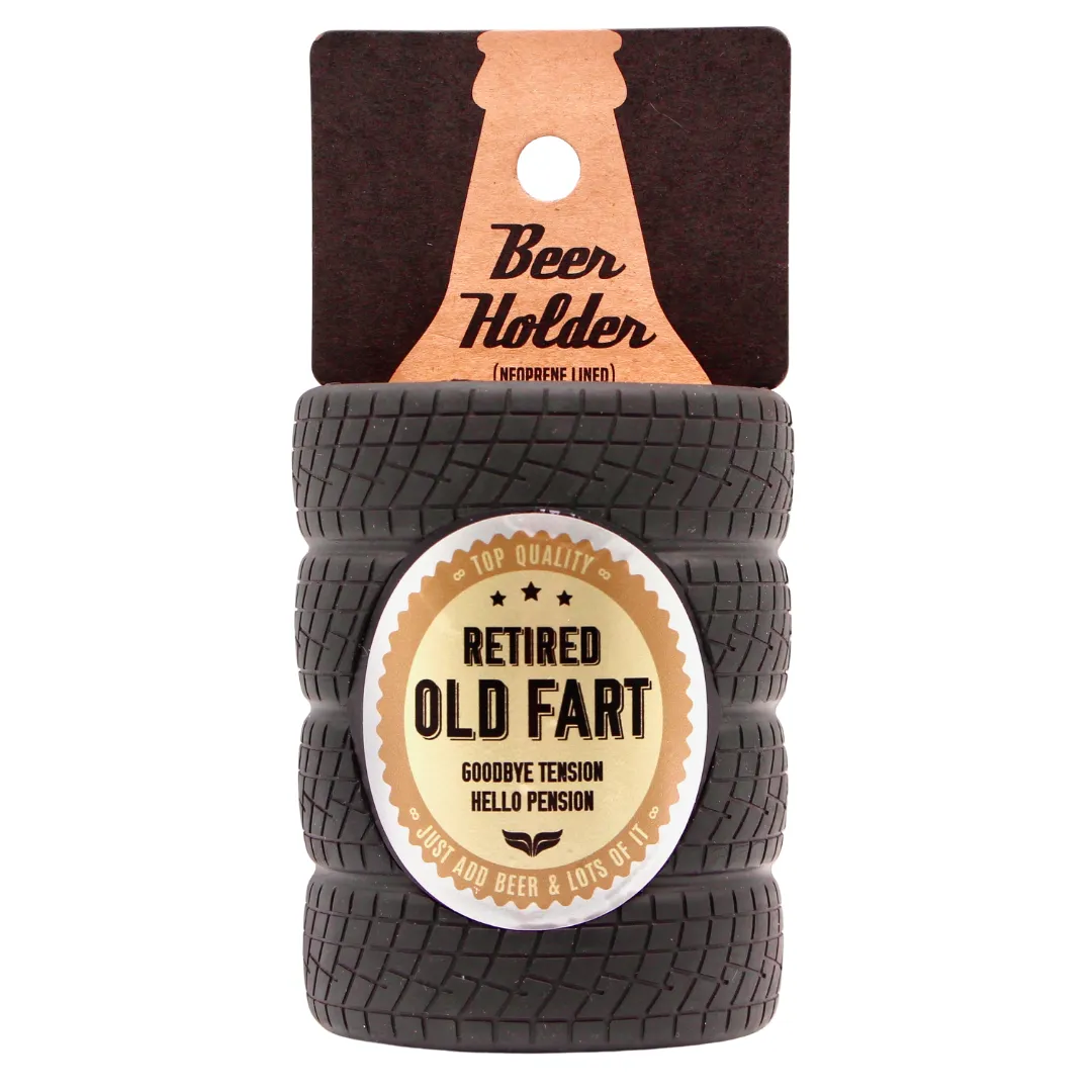 Tyre Beer Holder - Retired Old Fart