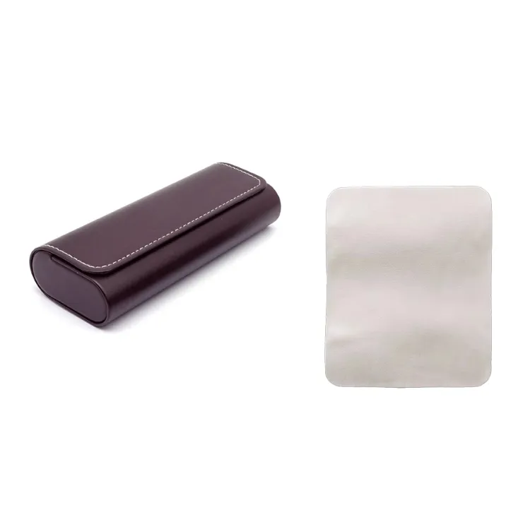 PU Leather Eyeglass Box With High-Quality And Durable Eyeglass Cloth