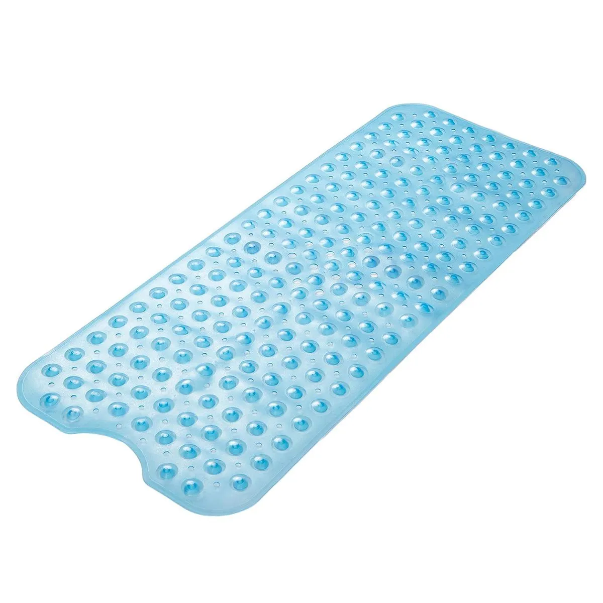 Non-Slip Bath & Shower Mat 100×39CM - Extra Long Anti-Slip Mat for Bathroom - Blue