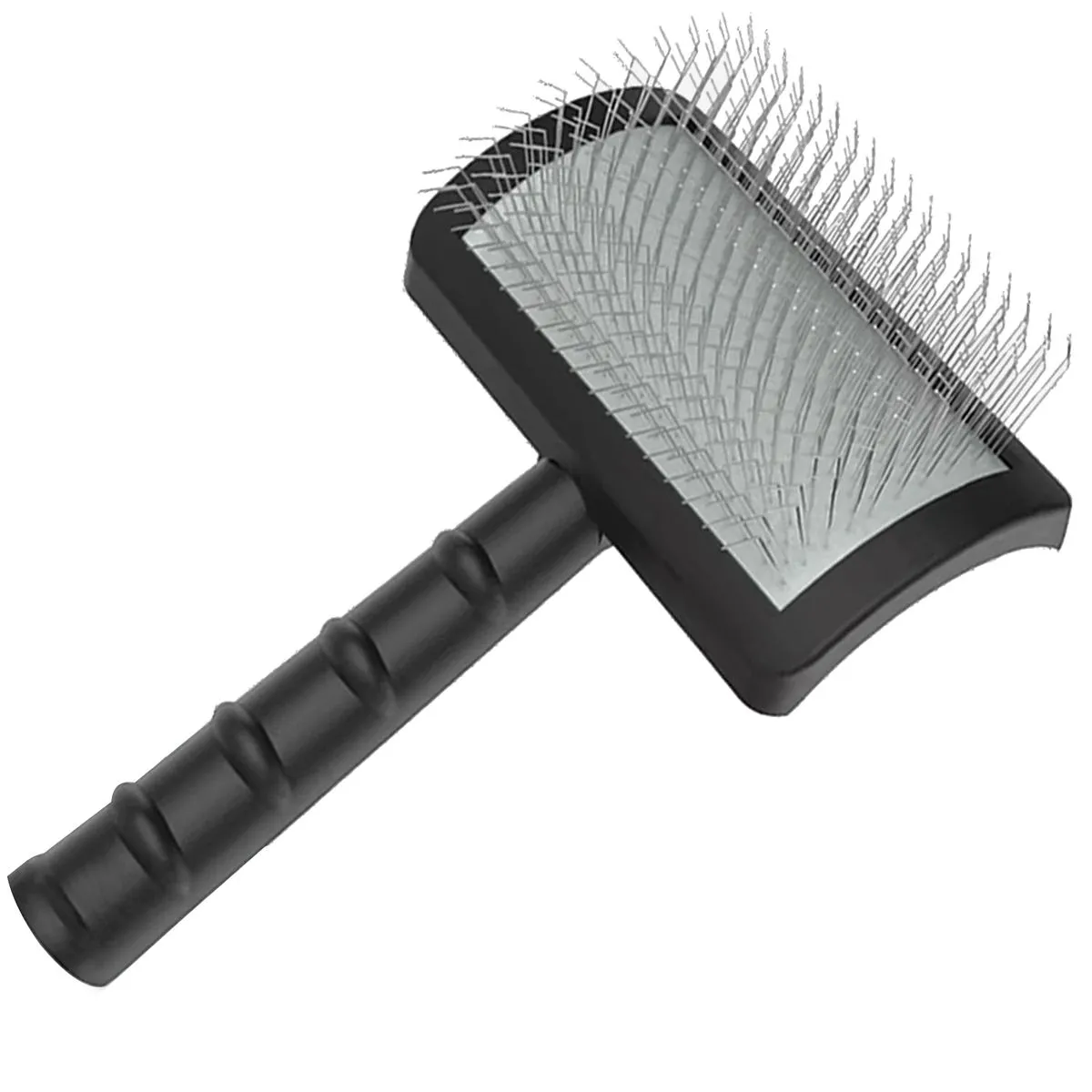 Firm Slicker Brush - Extra Long Pin Brush For Large Dog Pet (Black)