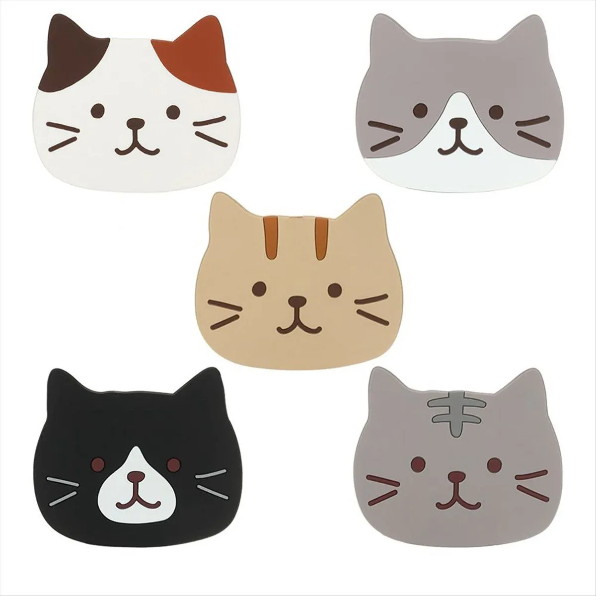 Non-Slip Cat Shaped Cup Mat Holder Coffee Tea Drinks Cartoon Coaster Hot Dr