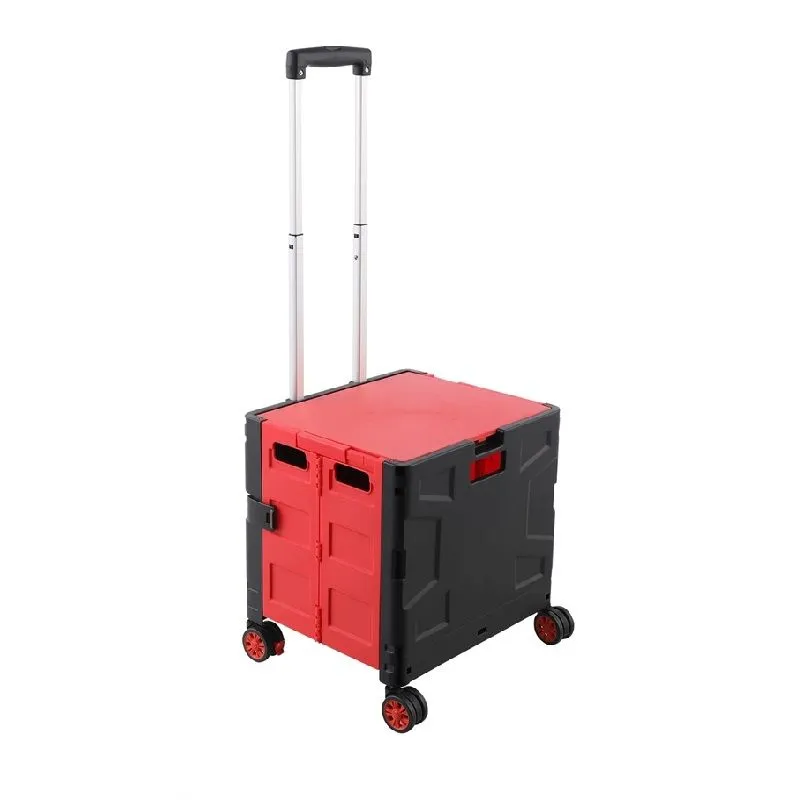 Hotplugs-Foldable Multifunctional Shopping Cart With Telescopic Handle