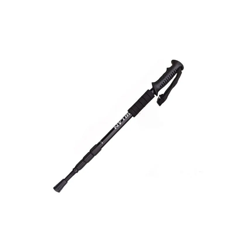 Ultra-Light Foldable Trekking PolesAluminum Alloy Hiking Sticks forOutdoor - Black