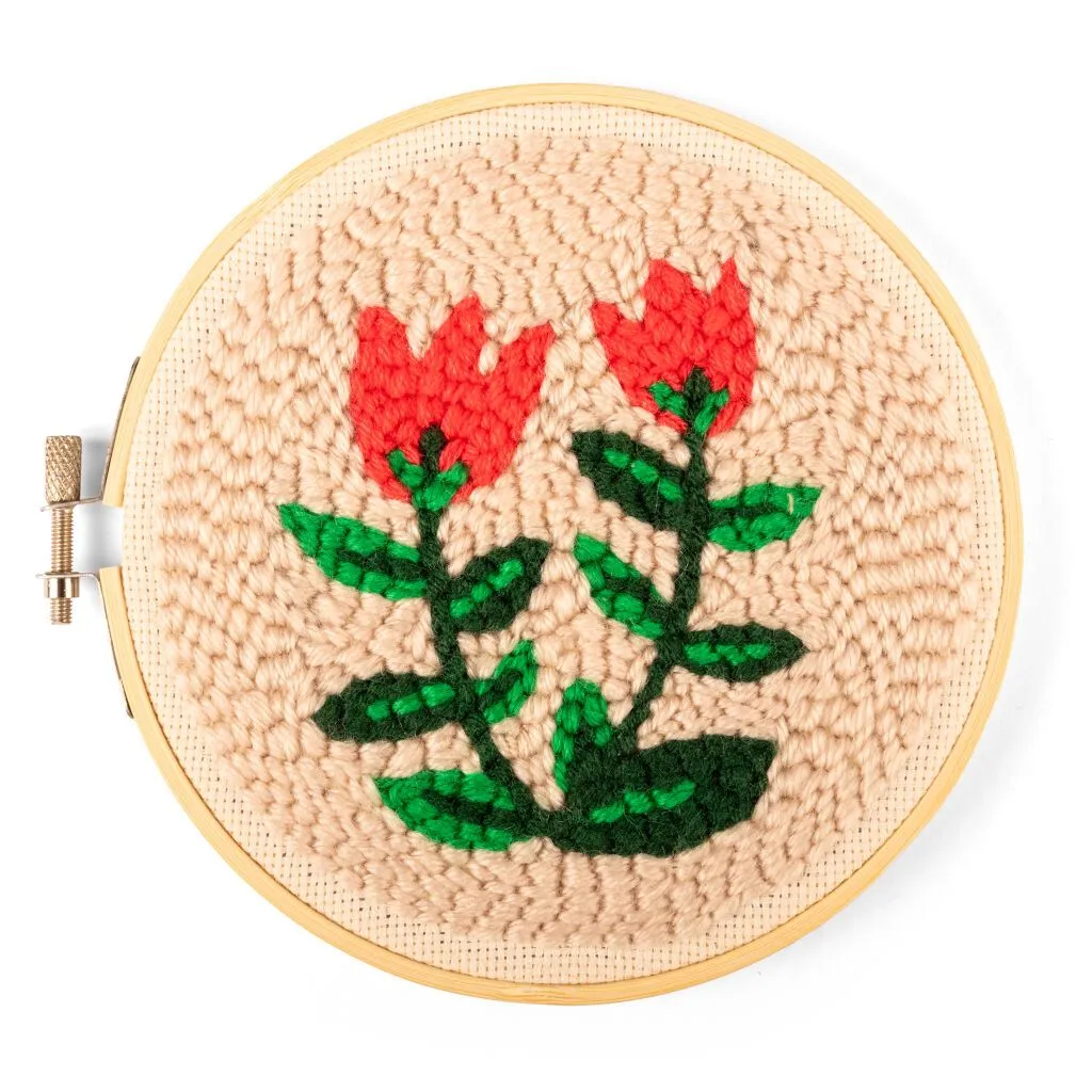 Tulips Punch Needle (Rug Hooking) Embroidery Kit