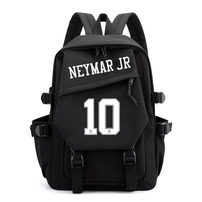 Sports Merchandise Neymar JR School Bag Canvas Football Star Backpack - Black