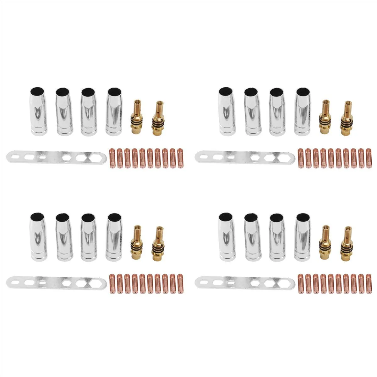 17Pcs/Set 15Ak Mig/Mag Welding Nozzle Contact Tips 0 8X25Mm Set