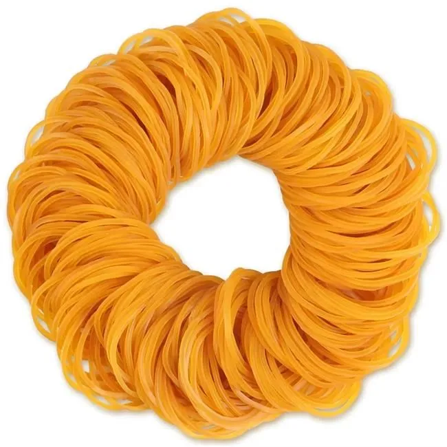 100 Pcs Yellow Thick Elastic Rubber Bands For School Office Stationery