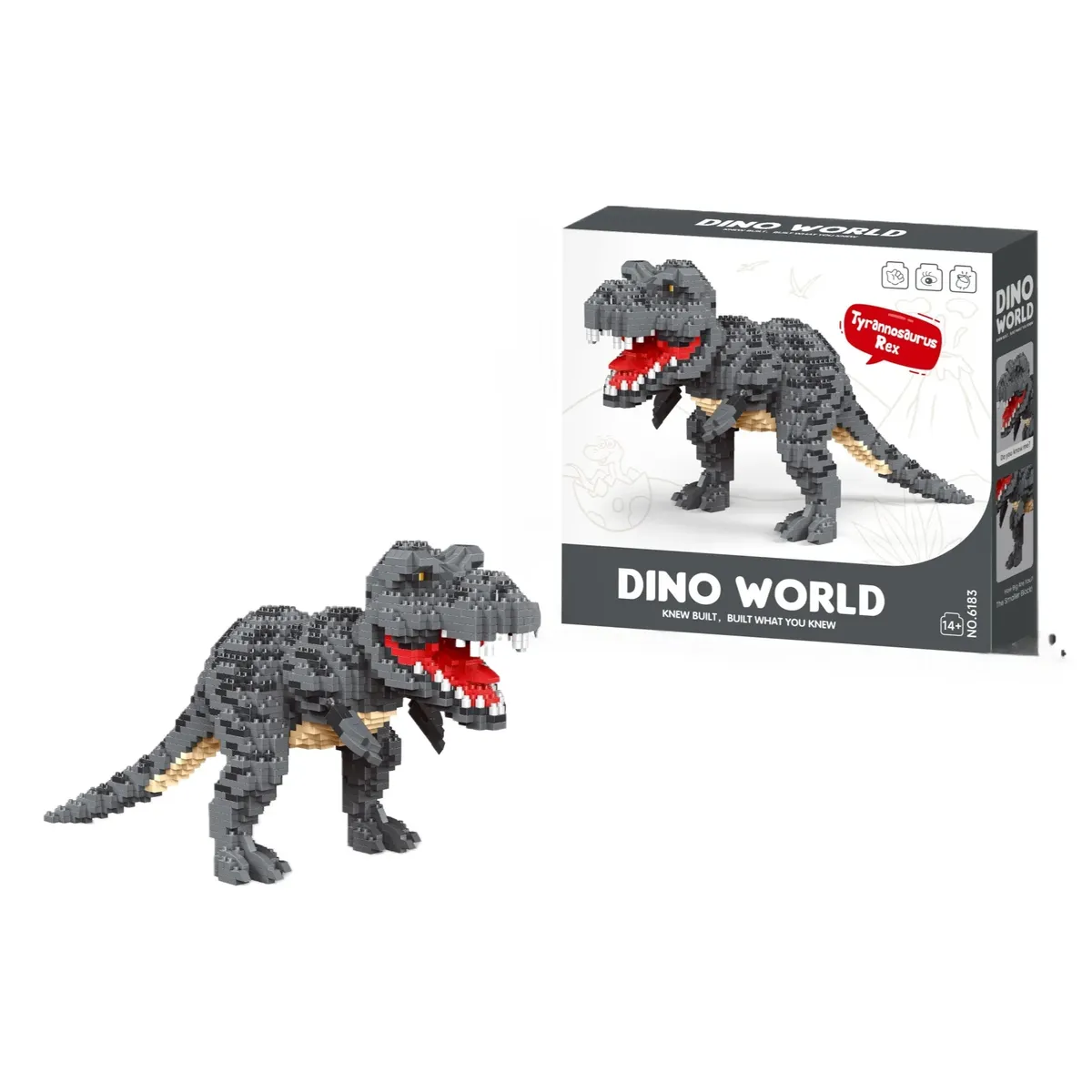 ZELTRYN Tyrannosaurus Rex Micro Building Block Set 1500Pcs Dinosaur Model