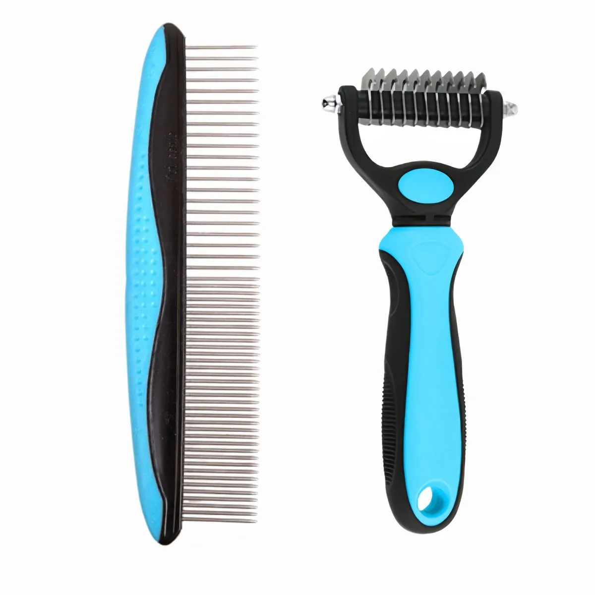 2PCS Professional Pet Undercoat Rake Comb for Removing Dog and Cat Hair