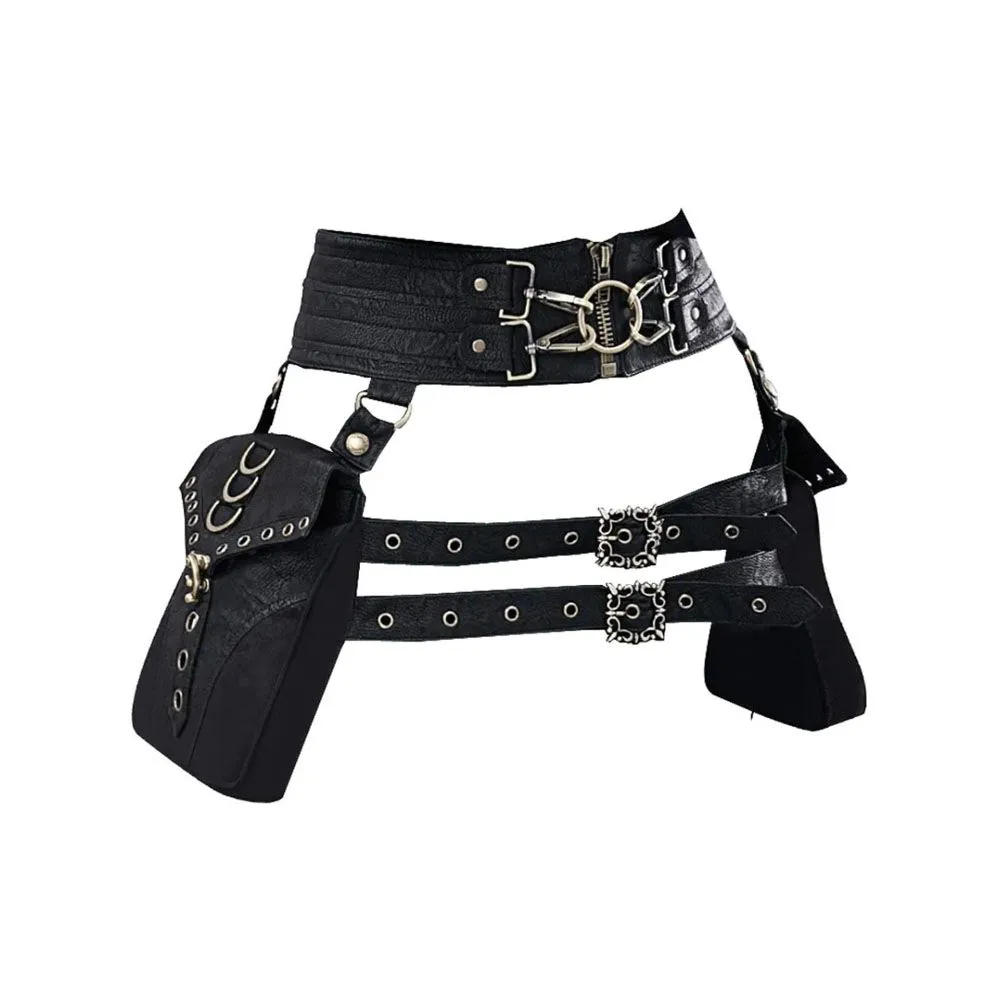 Steampunk Retro Motorcycle Bag Rock Gothic Waist Bags Halloween Packs